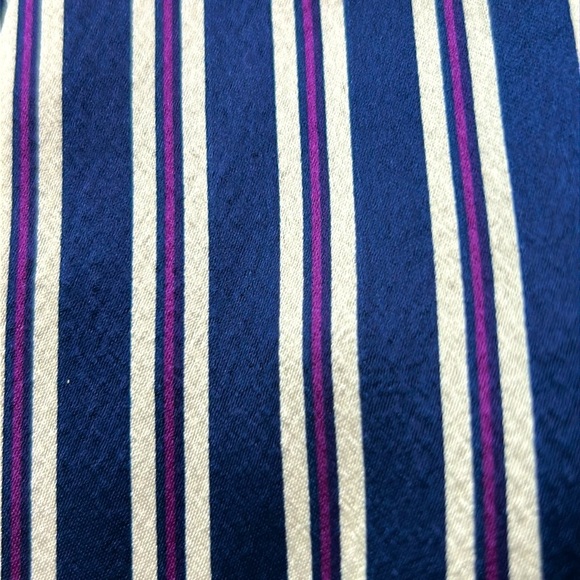 Banana Republic Avery Mid Rise Navy Striped Satin Ankle Length Pants Size 0 NWT‎ - Picture 8 of 14